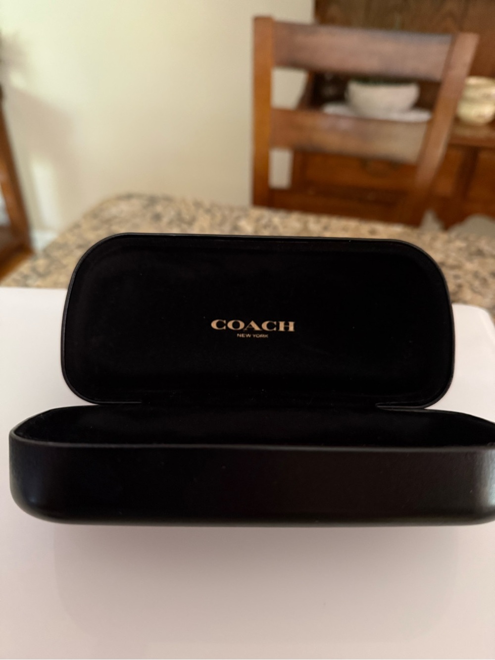 Coach Black Women's or Men’s Eyewear Case with Gold Logo